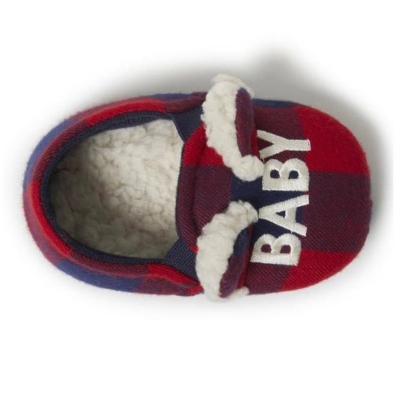 5/$20 NEW 5-6 Infant Dearfoams Plush Plaid BABY BEAR Slippers - Picture 4 of 10